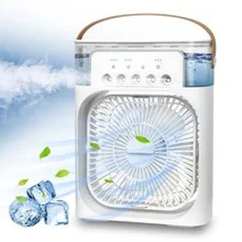 4 in 1 Portable Humidifier Fan Mini Air Conditioners USB Mini Fan LED Night Light Water Mist Fun Air Cooler Humidifie for Home