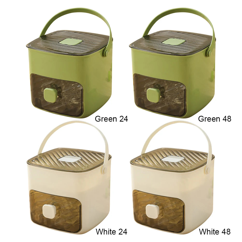 Portable Ice Maker Machine & Drawer Countertop Ice Cube Maker Compact Ice Maker Machine for Home Kitchen Camping RV Office