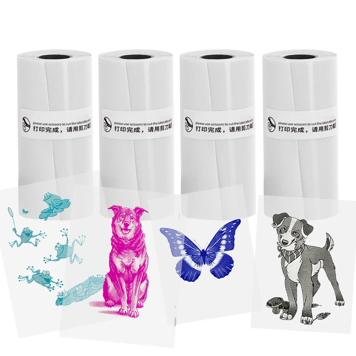 Thermal Transparent Sticker Mini Printer Portable Pocket Color Printer for Ios & Android Inkless Pocket Printer for Photo Note