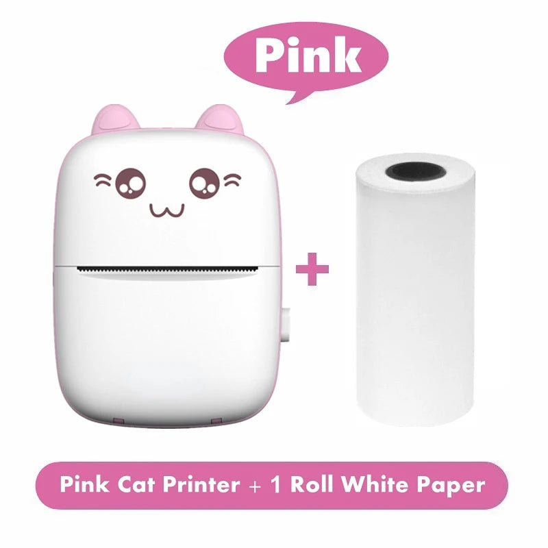 Thermal Transparent Sticker Mini Printer Portable Pocket Color Printer for Ios & Android Inkless Pocket Printer for Photo Note