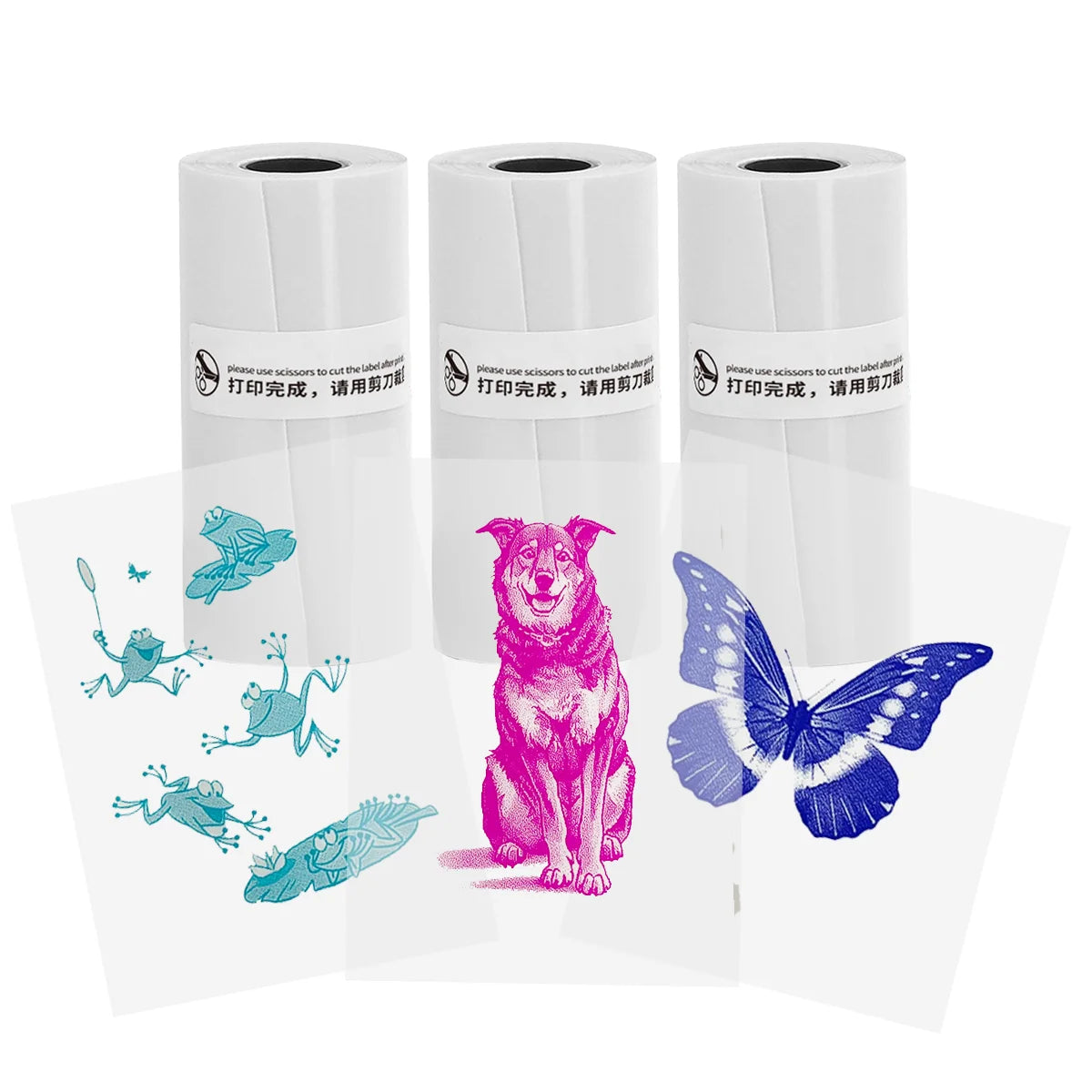Thermal Transparent Sticker Mini Printer Portable Pocket Color Printer for Ios & Android Inkless Pocket Printer for Photo Note