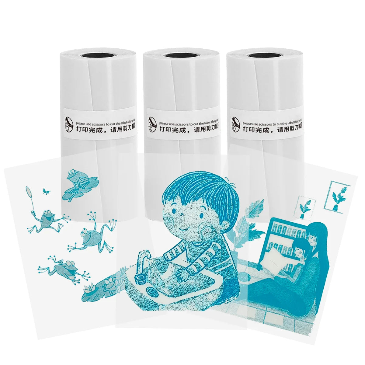 Thermal Transparent Sticker Mini Printer Portable Pocket Color Printer for Ios & Android Inkless Pocket Printer for Photo Note