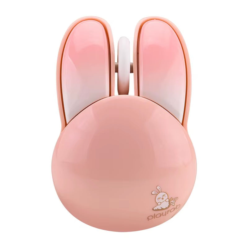 Wireless Silent Mouse, Cute Rabbit Design, 2.4 Ghz USB Mini Receiver Optical Mouse for Laptop, PC, Computer, Notebook